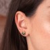 Pendientes de Oro y Malaquita